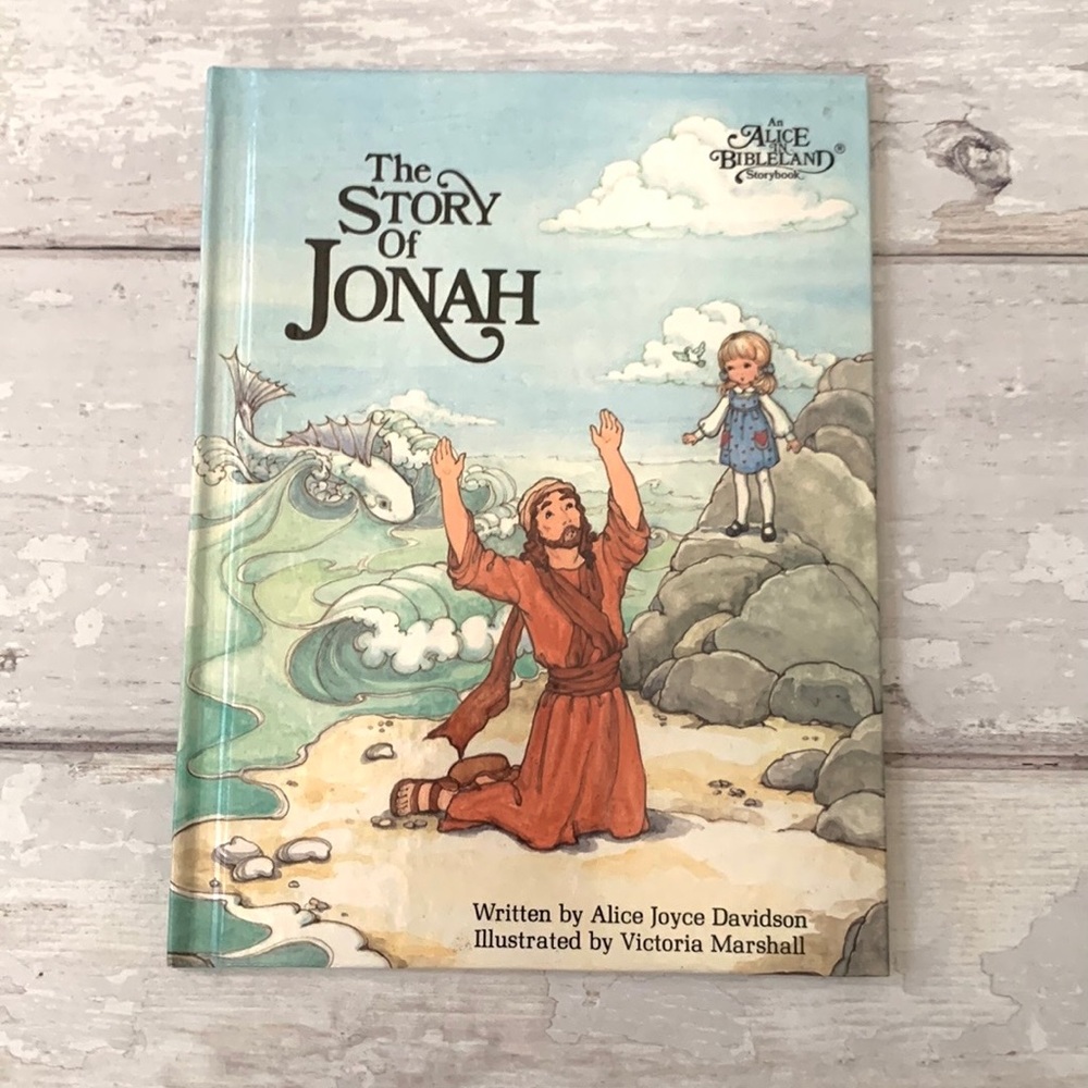 The Story of Jonah Kids Bible Story Book Hardback Alice in Bibleland 1984